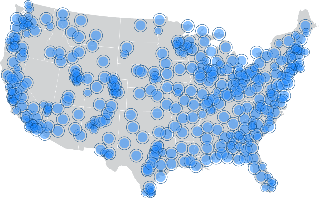 Relay Expert Network Field Services Coverage